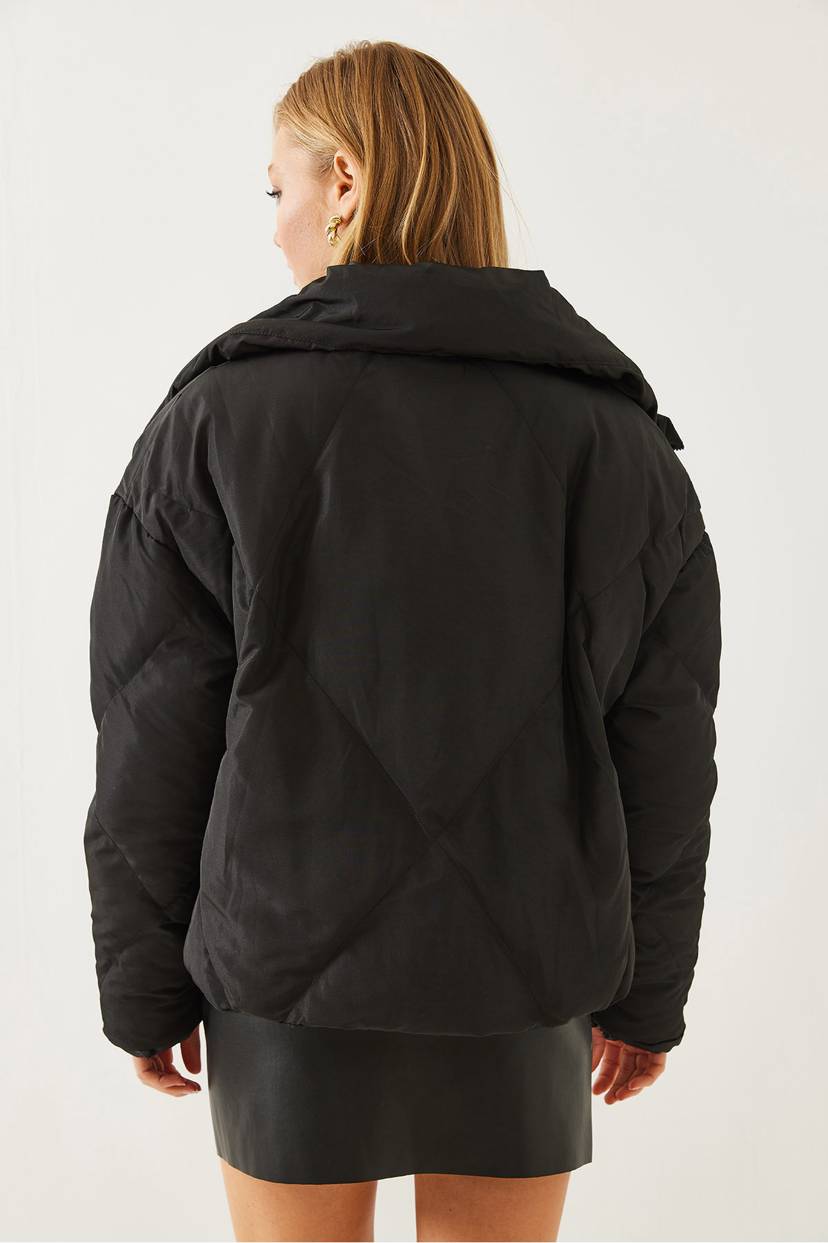 Detua Dik Yaka Oversize Mont görsel 3
