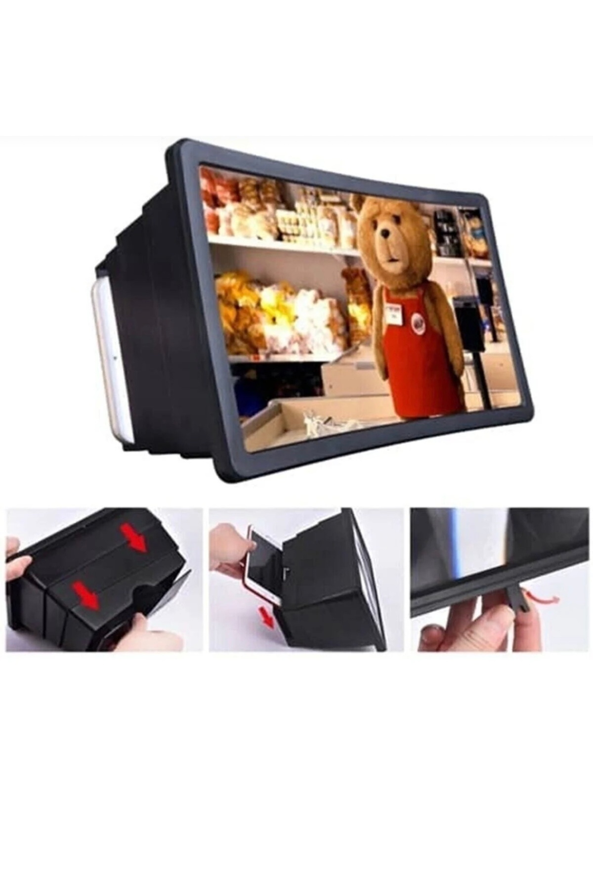 Sumptuous Genel Markalar Telefon Ekran Büyüteci Görüntü Büyütme Genis Ekran Video Ekran 3d Hd Standli