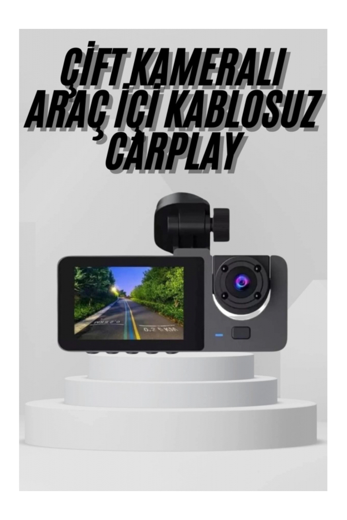 SELFBUYSELL Yol Kayıt Araç Kamerası HD DVR 3 Kameralı 2.0in Ekranlı Ön İç Arka