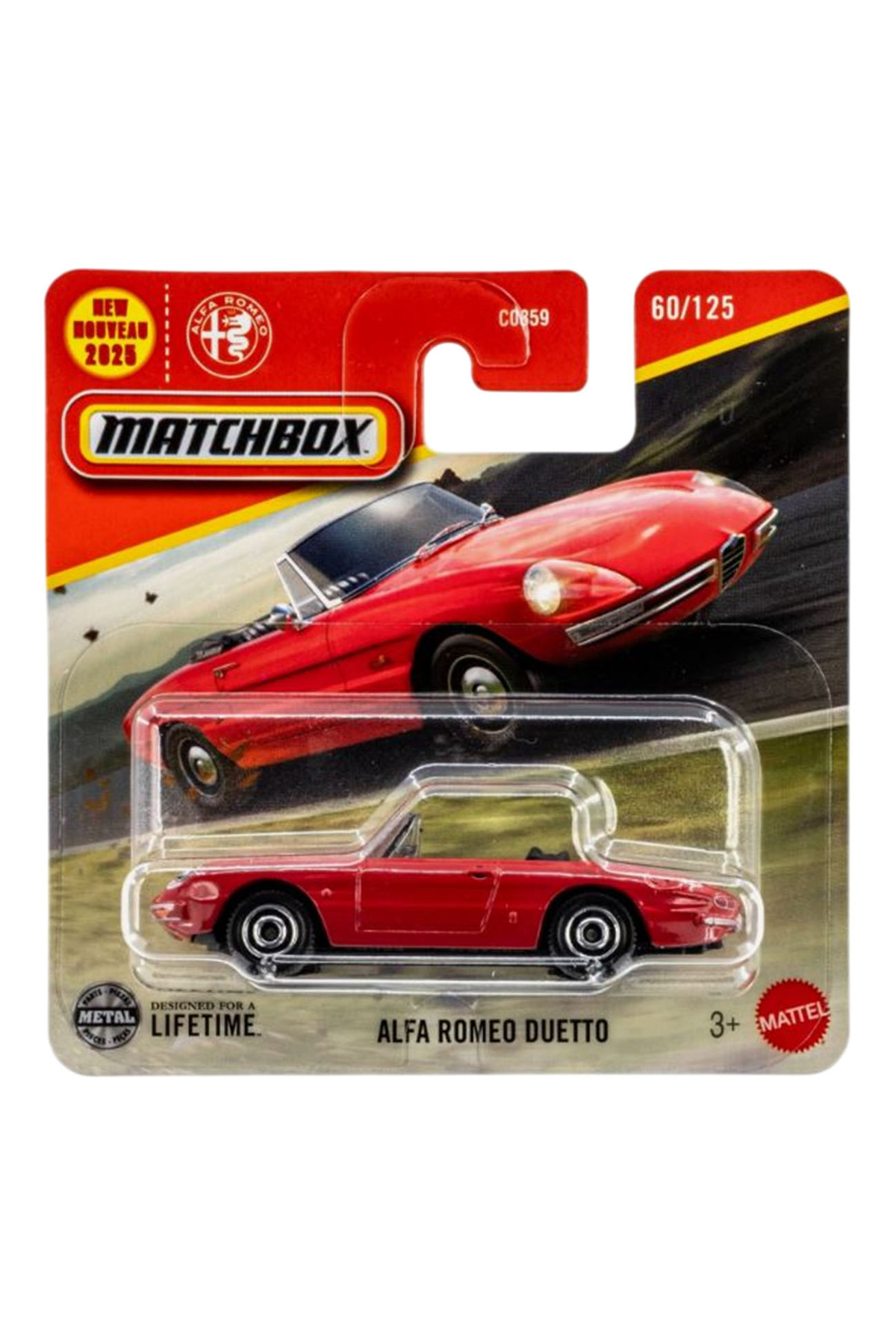 Matchbox 1/64 Alfa Romeo Duetto - Nouveau Modèle 2025 Mainline (60/125) - Rouge - Neuf De Thaïlande