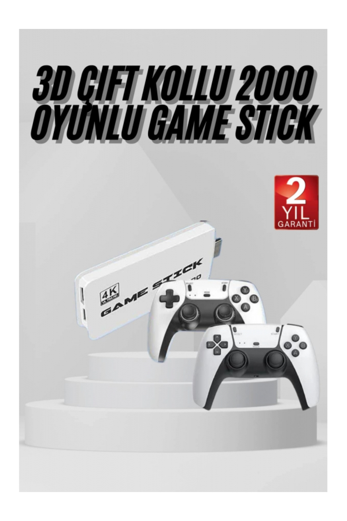 SELFBUYSELL yeni nesil 3D 4K 2000 Oyunlu Game Stick Oyun Konsolu Çift Konsol