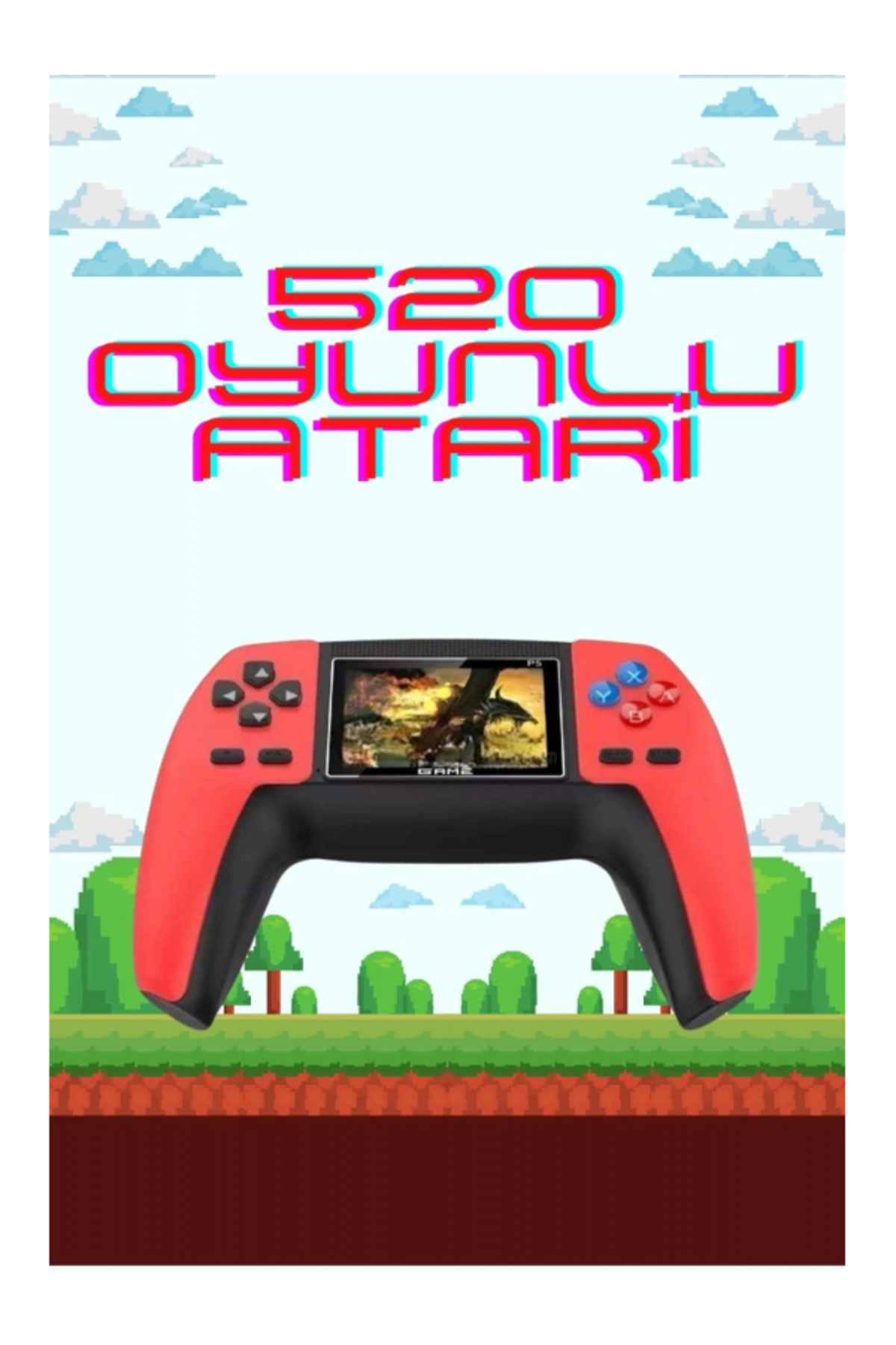 SELFBUYSELL 520 Retro Oyunlu El Konsolu Atari Oyun Konsolu Taşınabilir