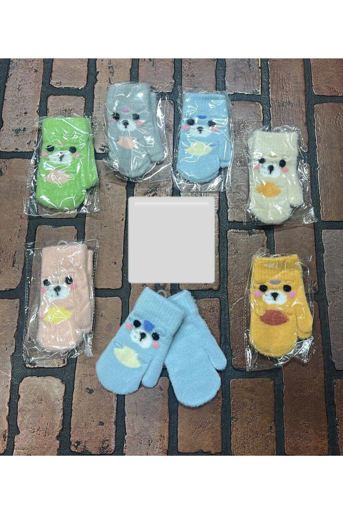skycott Erkek Bebek tek parmak yumuşak peluş eldiven Ayıcık desenli fotoğrafı 2 (önizleme)