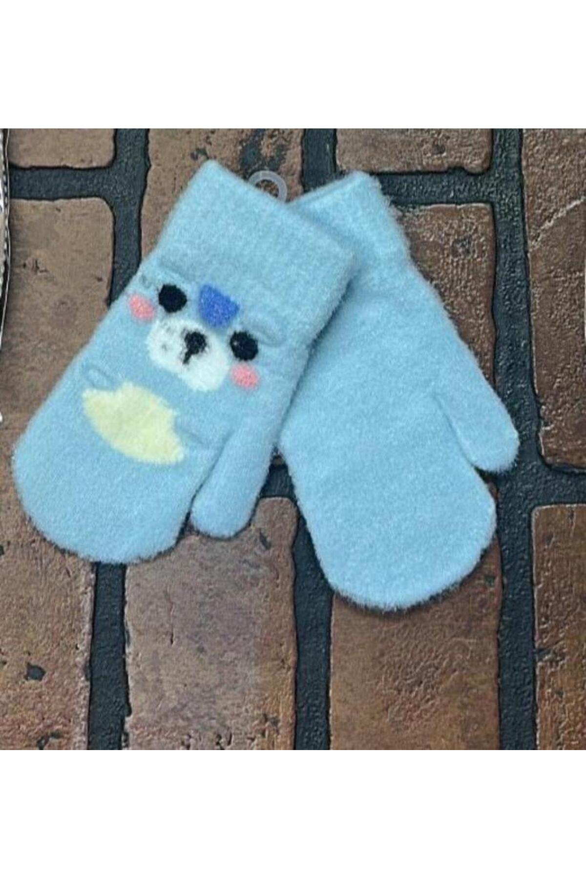 skycott Erkek Bebek tek parmak yumuşak peluş eldiven Ayıcık desenli fotoğrafı 2 (önizleme)