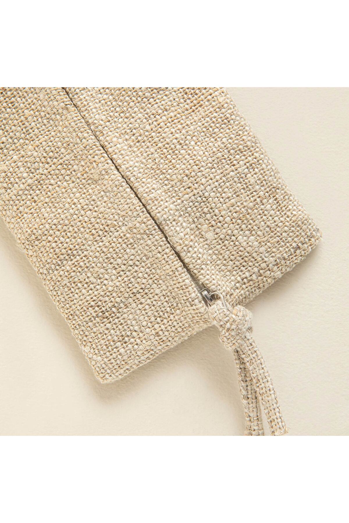 Hiyali Dikdörtgen Çok Amaçlı Çanta 19x13 Cm Natural — بژ CD242AKS108 — تصویر 3 از 4
