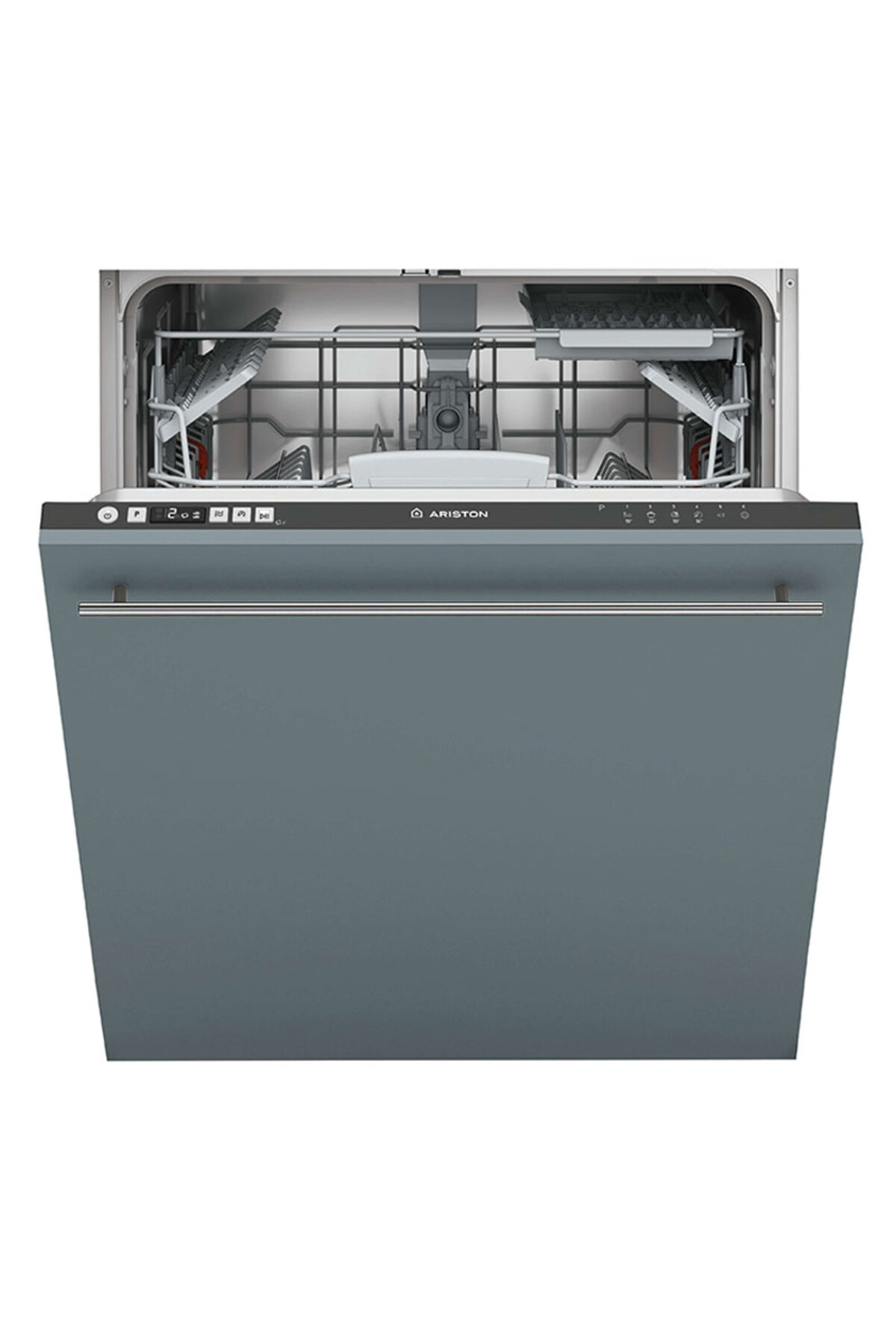 غسالة أطباق مدمجة - 6 برامج - 14 مكانًا - رمادي -