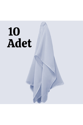 daxcil 10 adet Halay mendili, 50x70 cm., Mavi, Kenarları dikişli