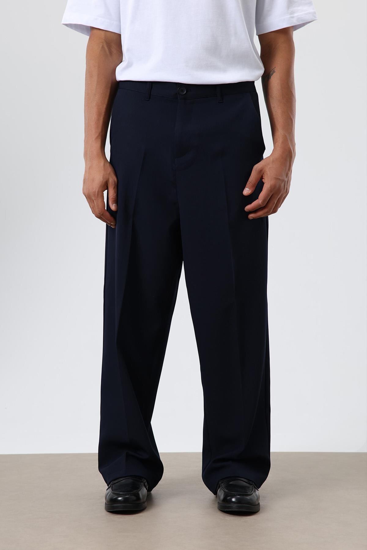 VAMOSCLO Relaxed Fit Takım Elbise Lacivert görsel 8