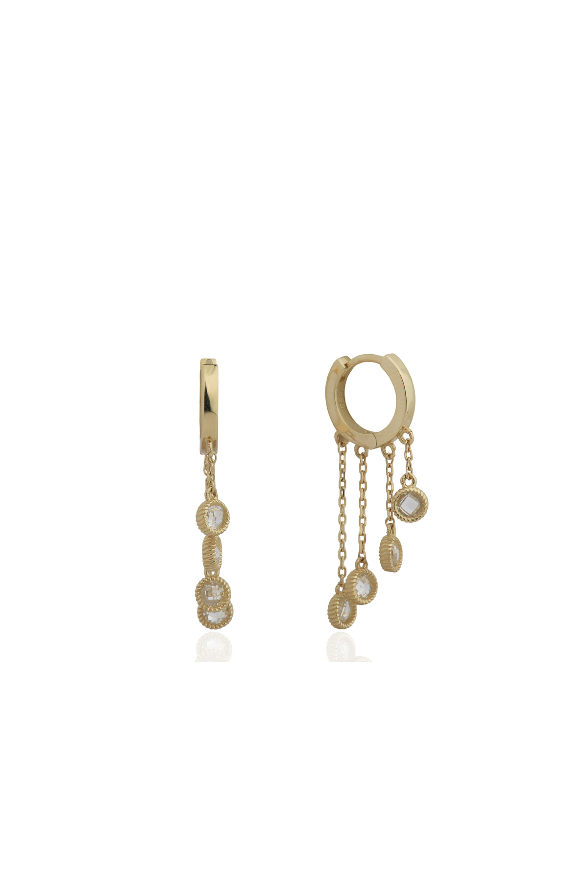 Değerli Kuyumculuk Taşlı Sallantılı Küpe