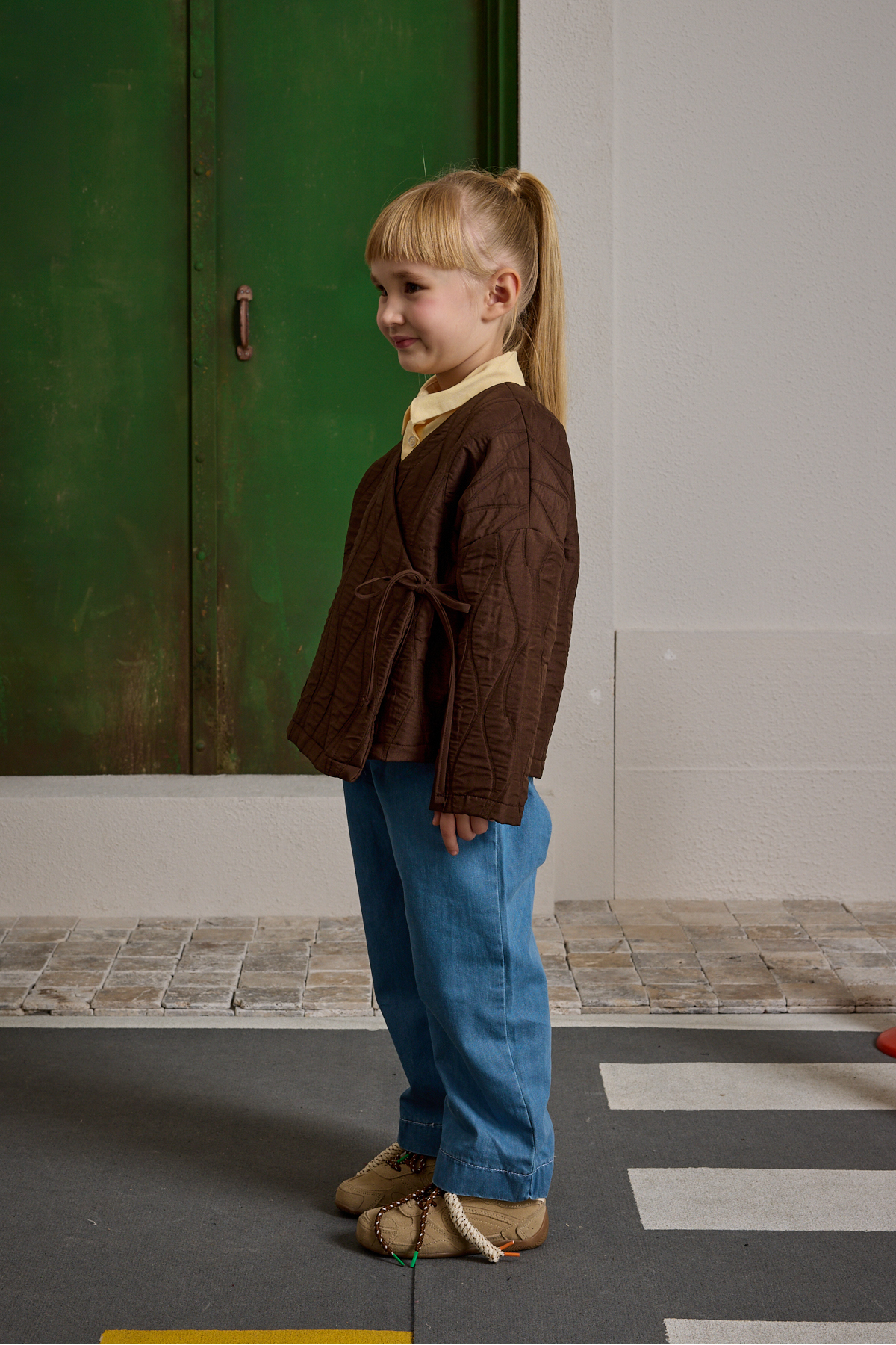 Fahhar Kids Kruvaze Bağlamalı Kapitone Mont Kahverengi fotoğrafı 2 (önizleme)