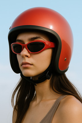 Angel Eyes Kırmızı Kadın Motosiklet Gözlüğü, UV400 Koruma, Şık ve Dayanıklı T...