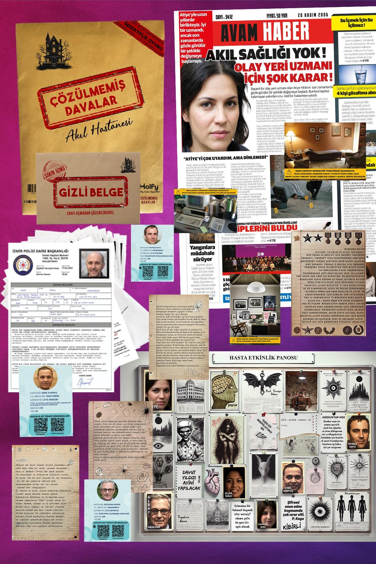 çözülmemiş davalar Tam Set Sekizli Dedektif Oyunu Dava Çözme Seri Katil Dedektiflik Oyunu Cinayet Oyunu Akıl Kutu Oyunu fotoğrafı 7 (önizleme)