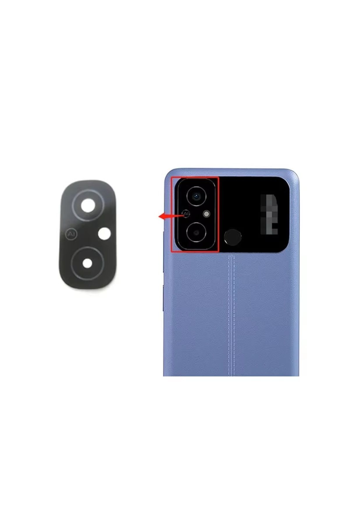AXYA Xiaomi Uyumlu Poco C55 Kamera Lensi Cam 22127PC95I Çok Renkli