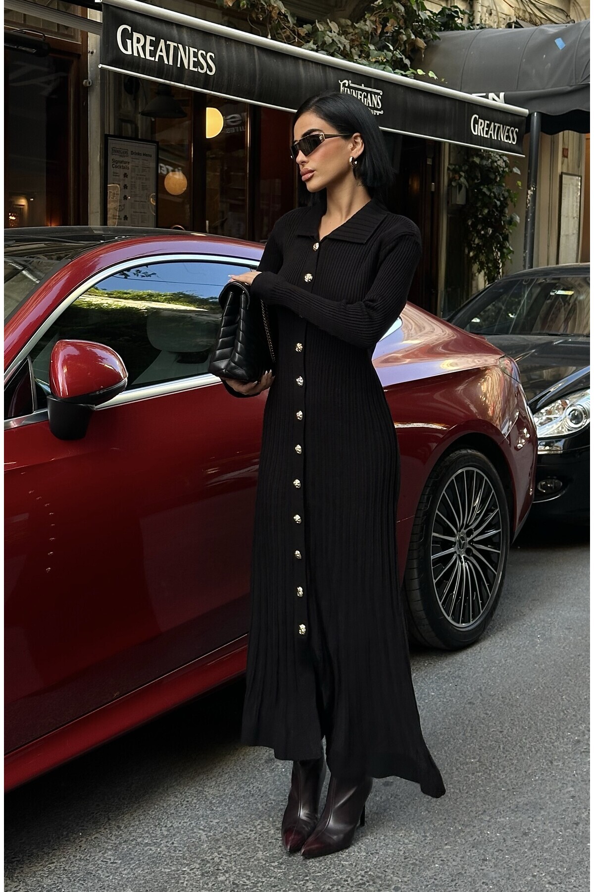 MEECY Довга трикотажна сукня