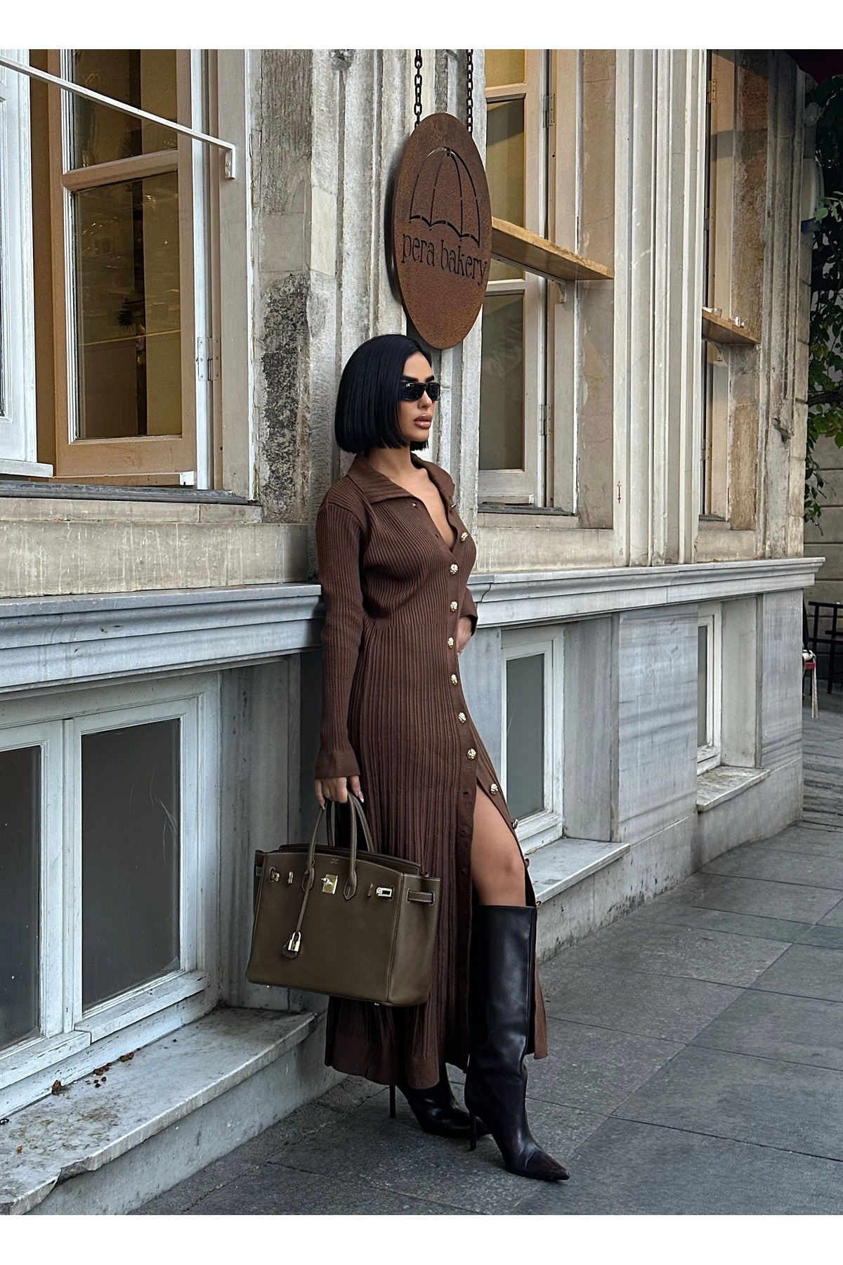 MEECY Довга трикотажна сукня