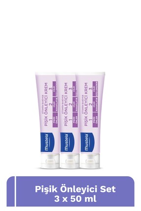 Mustela Pişik Önleyici Koruyucu Doğal Kökenli Bakım Kremi 3’lü Set 50 ml x 3