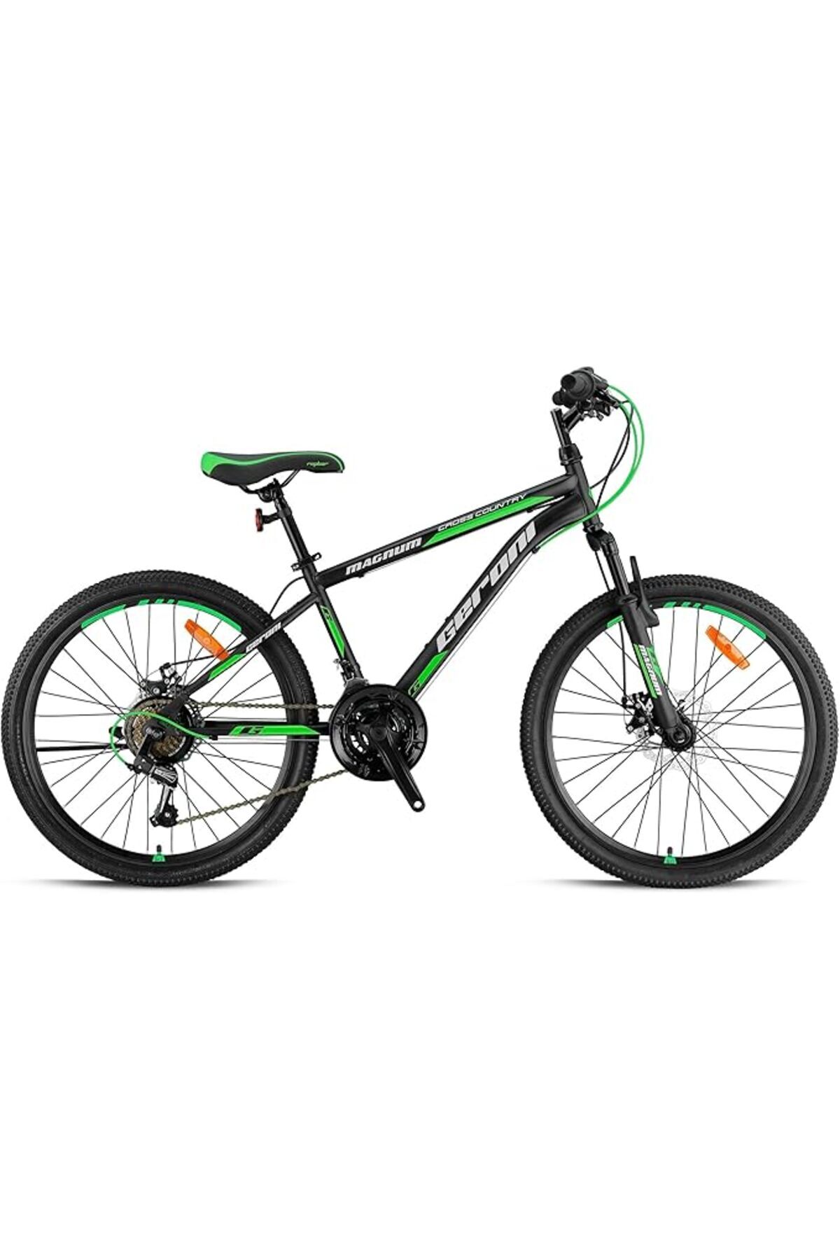 SoyluhanStore MAGNUM - 26" - MTB - 15' - 21 Vites - M.Disc - Mat Siyah-Yeşil/Gri