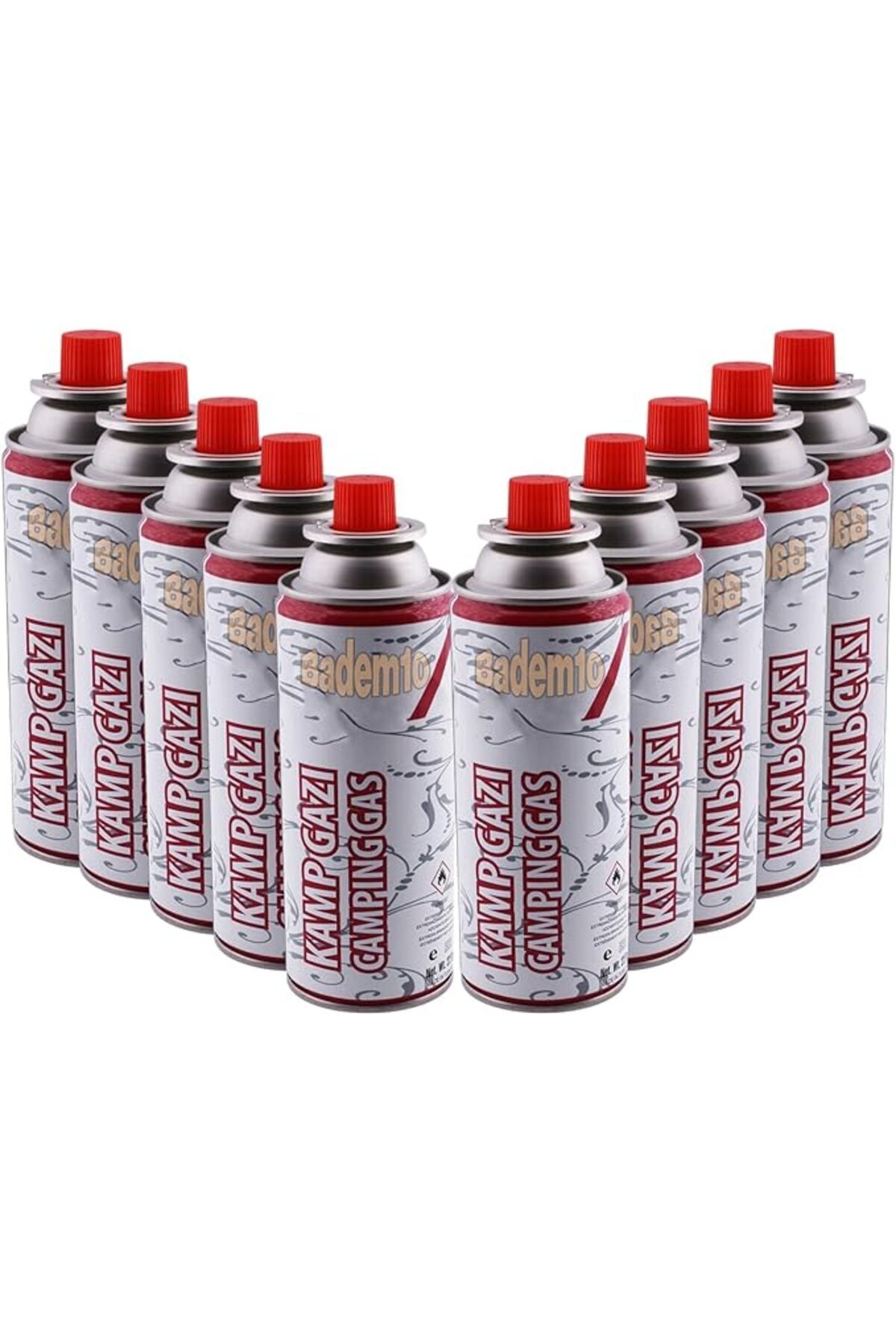 yenibagshop Gazı (10 Adet) Bütan Propan Tüpü Portatif Ocak Kartuşu Tek kullanımlık Pürmüz Yedeği 227 gr