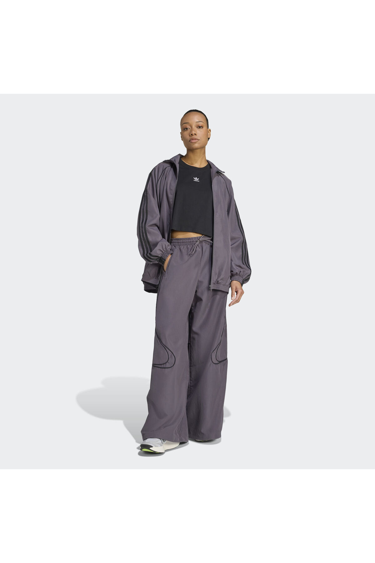 adidas Teamgeist Adicolor Oversized Woven Eşofman Üstü görsel 6