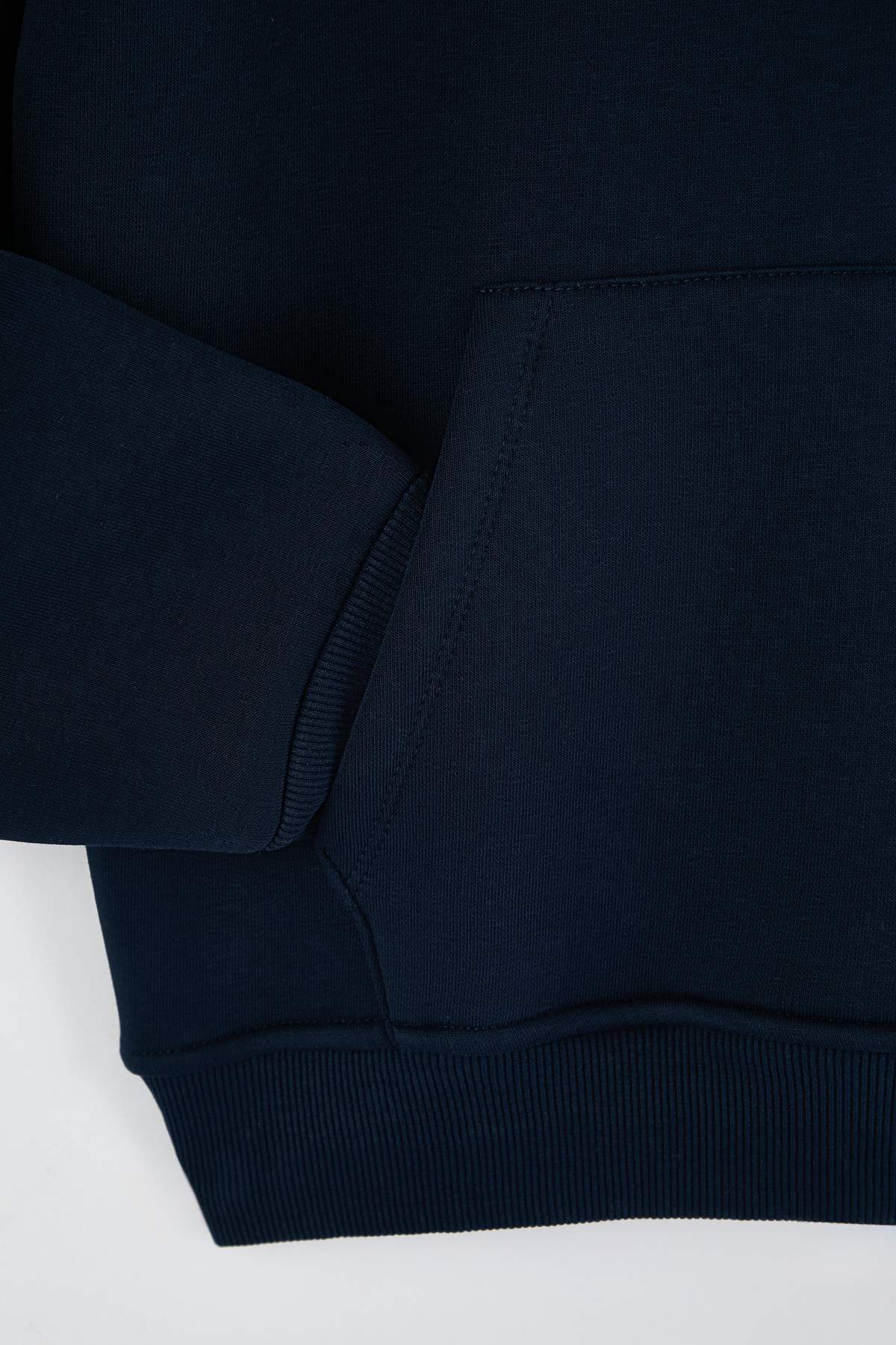 Trendyolmilla  Lacivert Oversize/ Geniş Kesim Aplike Nakışlı Sweatshirt TMNAW26SW00056 - Görsel 7