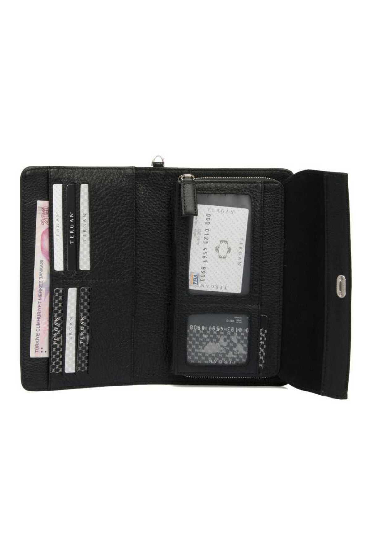 Tergan Siyah Hakiki Deri Erkek Portföy Çantası - S1PC00002980-A6F görsel 5