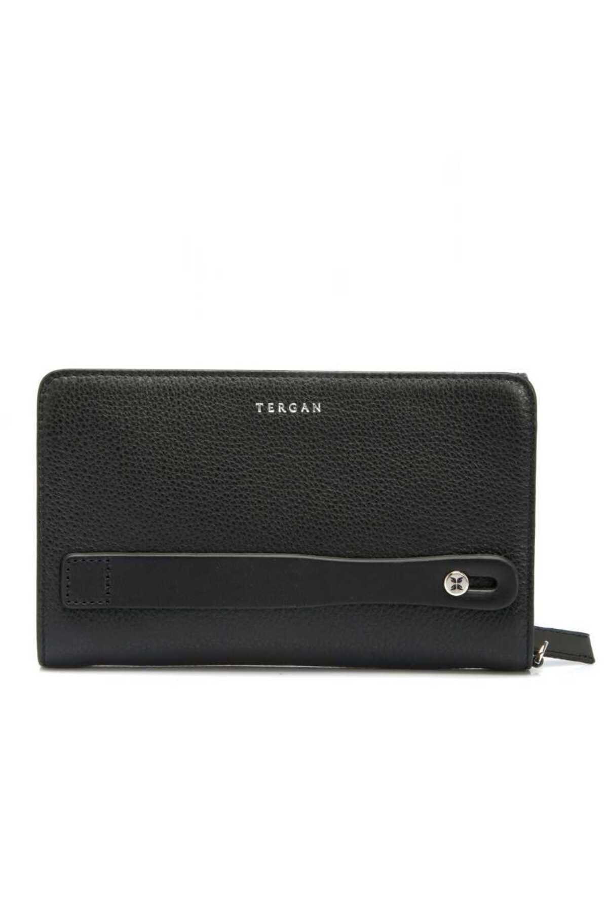 Tergan Siyah Hakiki Deri Erkek Portföy Çantası - S1PC00002980-A6F görsel 3