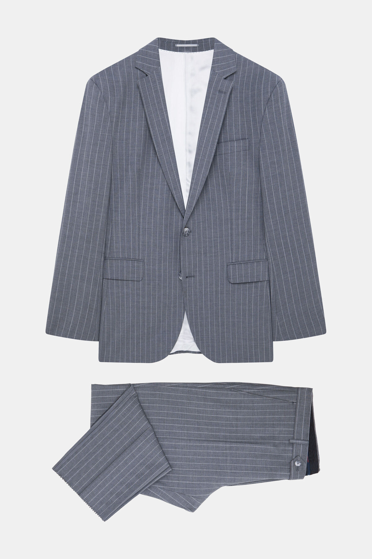 W Collection GRİ DÜĞMELİ TAKIM ELBİSE