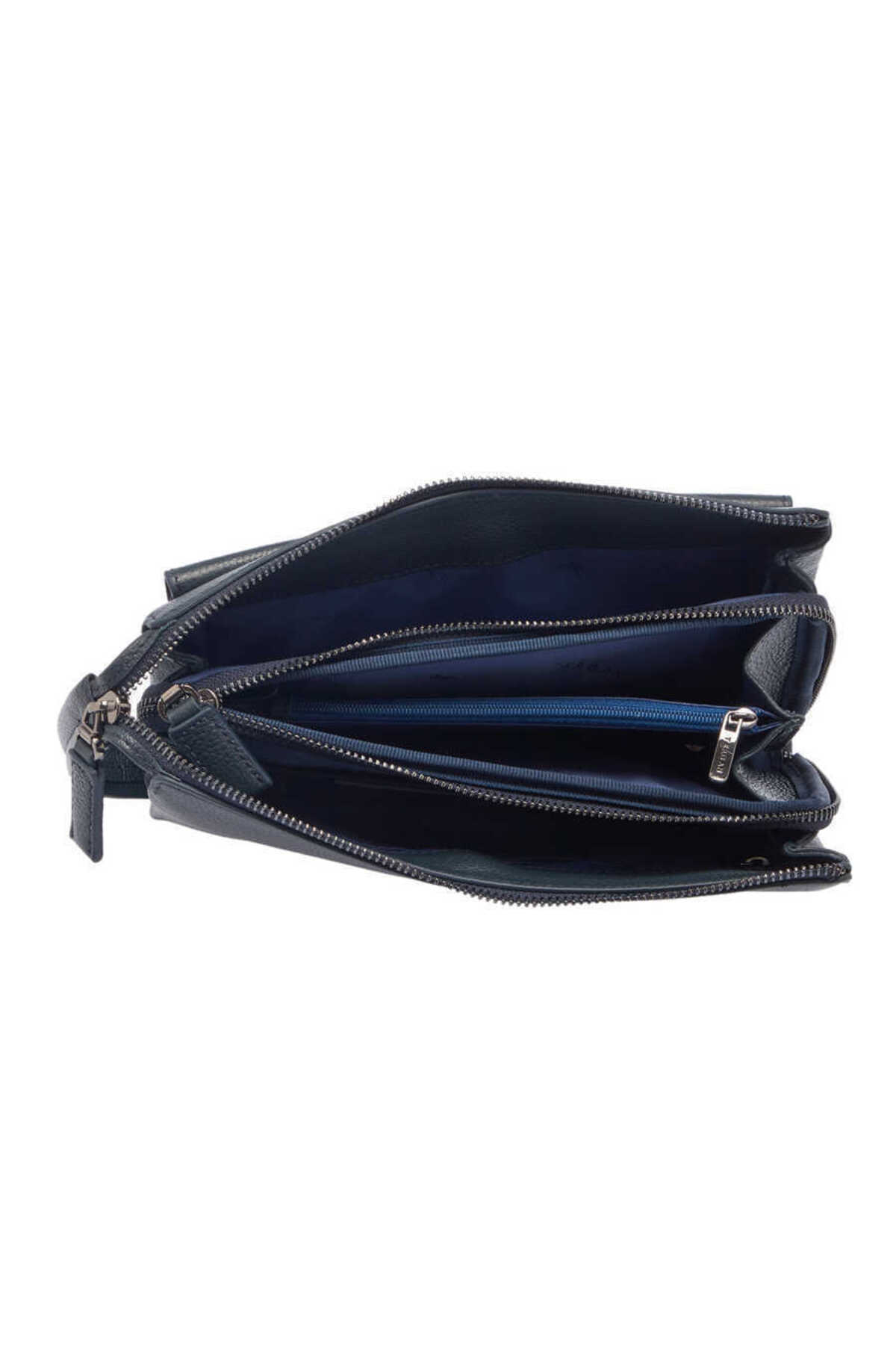 Tergan Lacivert Hakiki Deri Erkek Portföy Çantası - S1PC00021138-X86 görsel 4