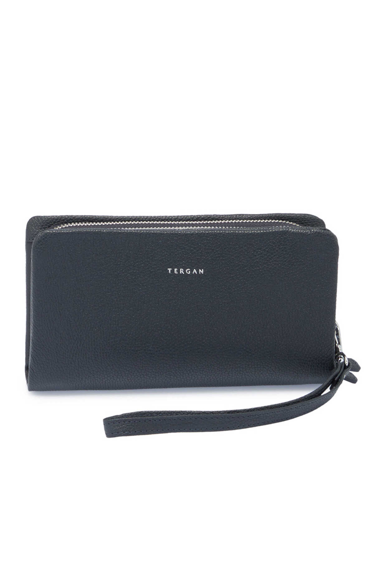 Tergan Lacivert Hakiki Deri Unisex Portföy Çantası - S1PC00002197-U6H görsel 3