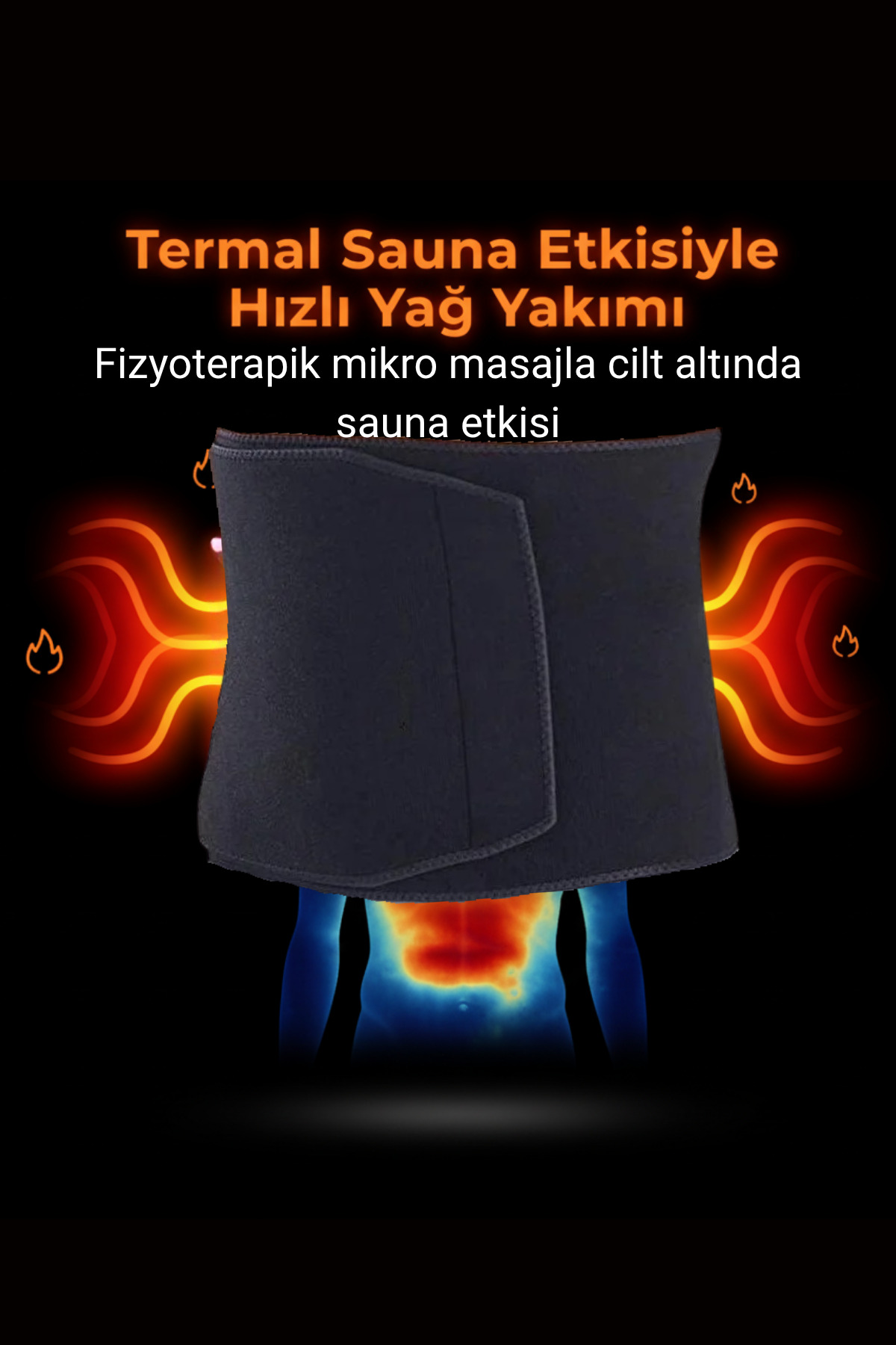 figiza Termal Sauna Zayıflama Bel Göbek Eritme Incelme Terleme Korsesi Termal Sauna Kemer Korse görsel 3