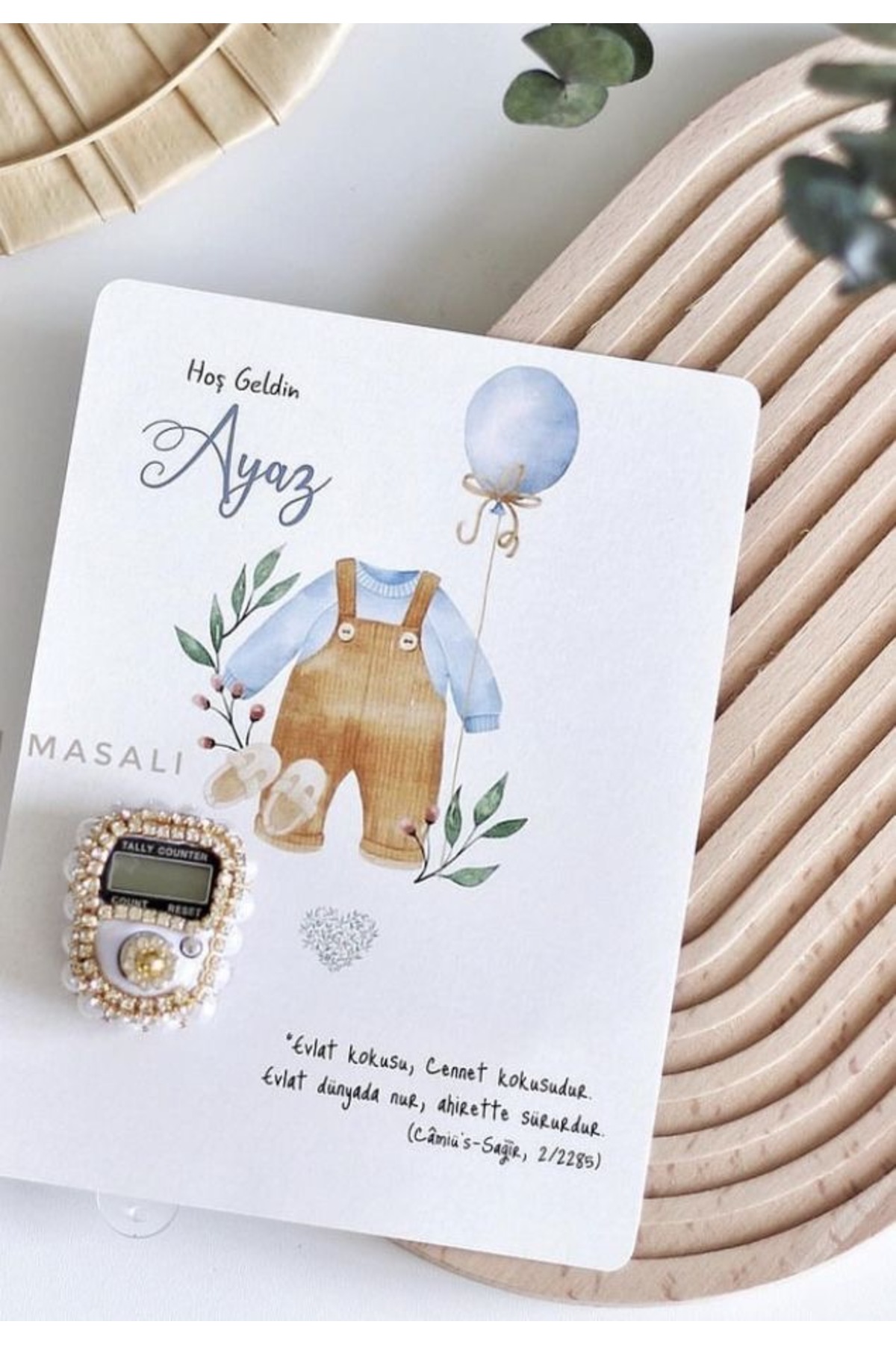 Mapel 15 adet Zikirmatik Kart Bebek, baby shower, doğum, doğum günü, mevlüt hediyelikleri fotoğrafı 4 (önizleme)