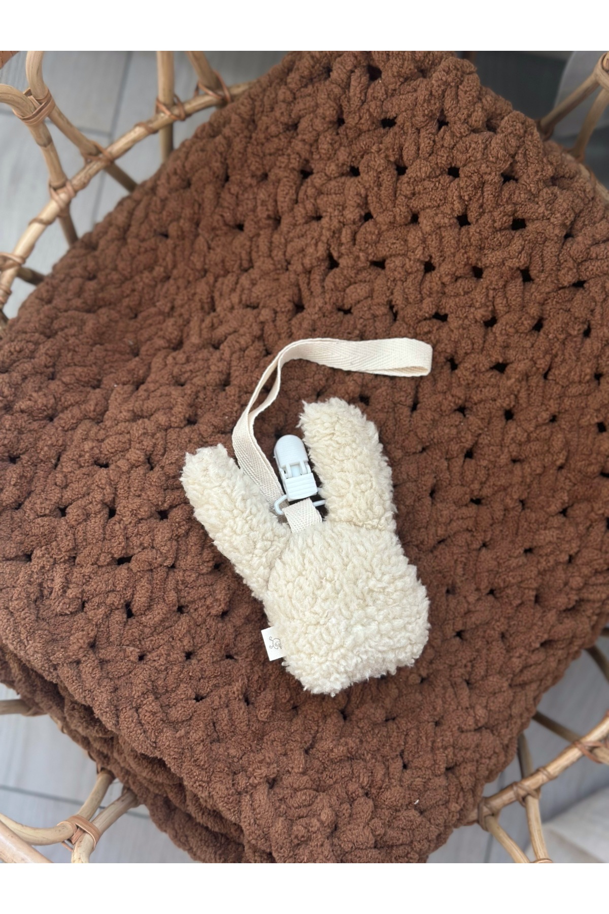 vivimade Teddy Bunny Emzik Askısı Krem Klipsli fotoğrafı 2 (önizleme)