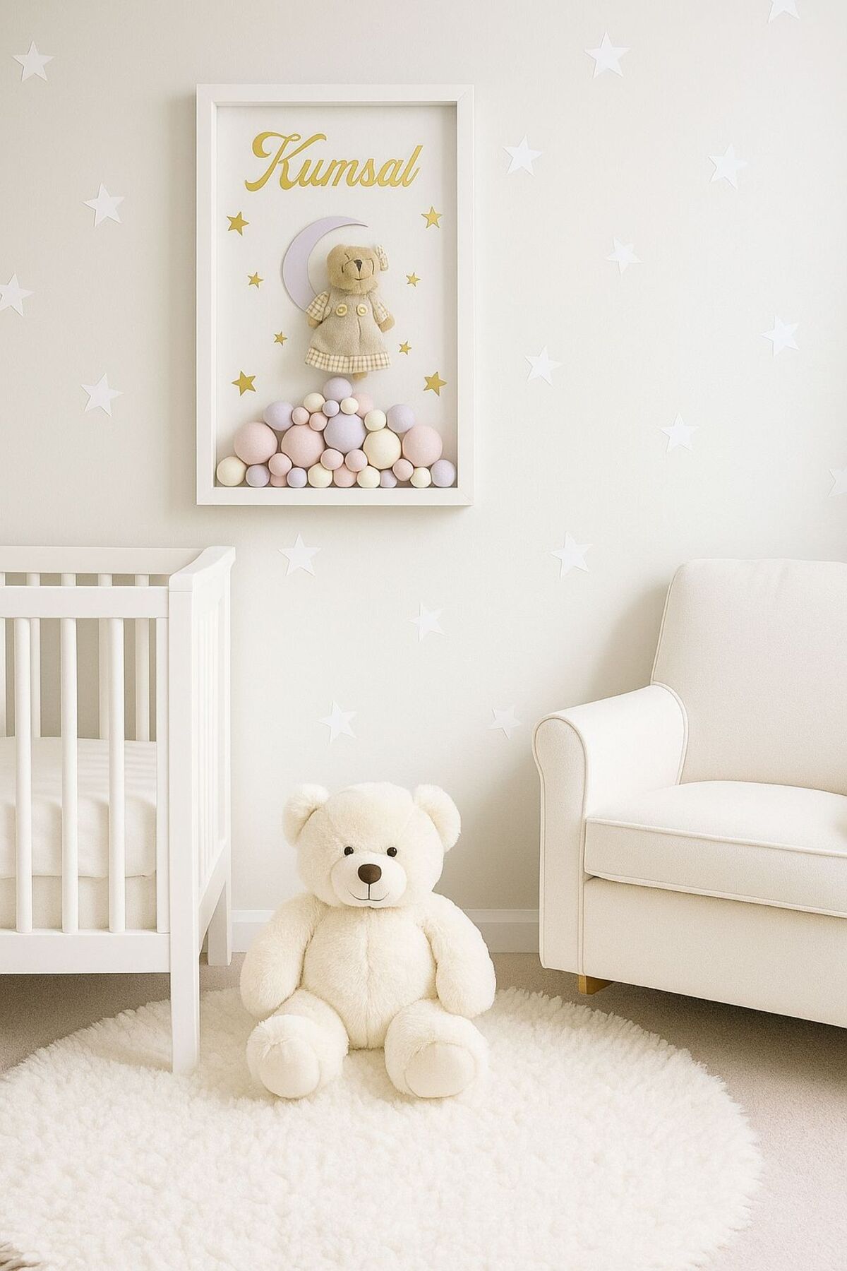 Bonika Çerçeveli Bubble Ayıcıklı Bebek Kapı Süsü - Hastane Kapı Süsü fotoğrafı 2 (önizleme)