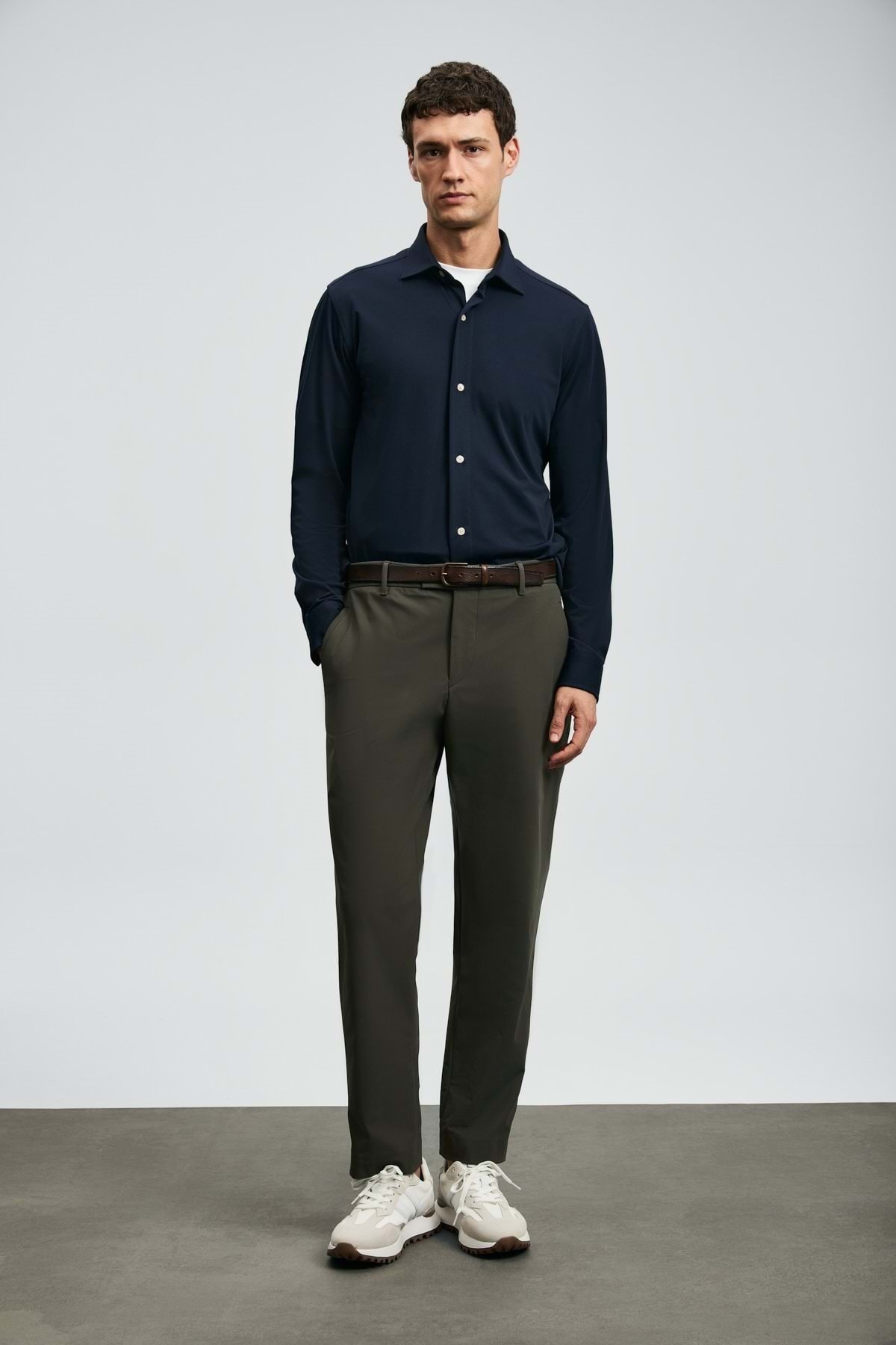 Kids Club Shoes Lufian 112010668 Carl Erkek Basic Gömlek Regular Fit Erkek Gömlek SİYAH