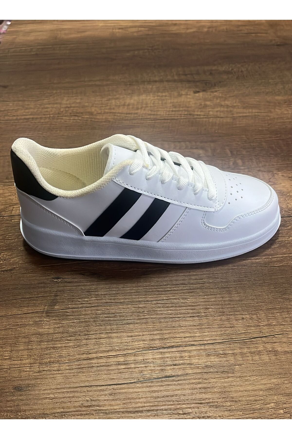 Nstil Napi uniszex fehér fekete sportcipő fűzős varrással, könnyű, vastag, magas talpú tornacipő 4005