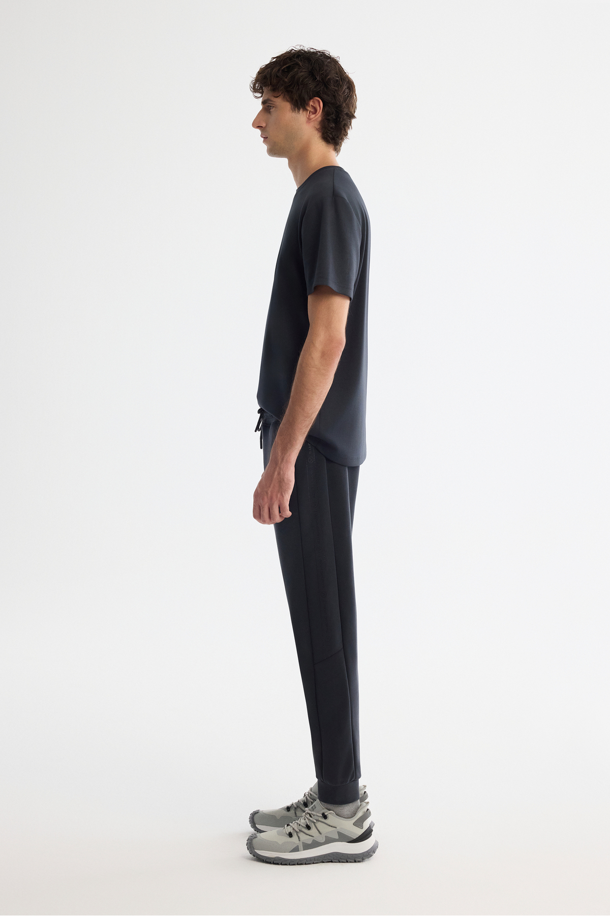 Avva  Erkek Antrasit Beli Lastikli Bağcıklı Soft Touch Regular Fit Eşofman Altı A42Y3417 - Görsel 2