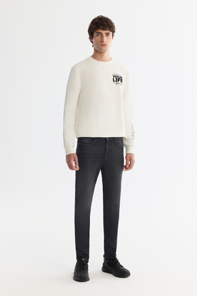 Avva Erkek Siyah Eskitme Yıkama Rio Skinny Fit Jean Pantolon A42Y3524