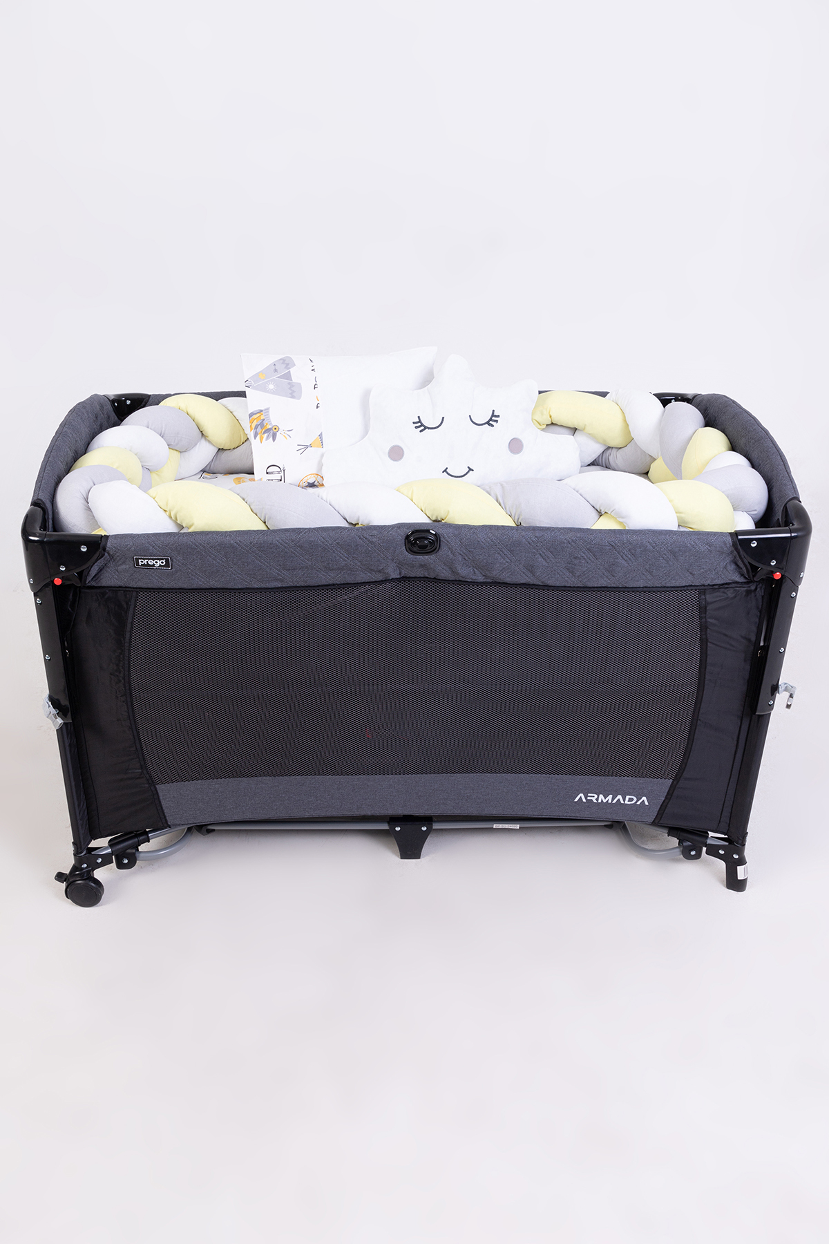 Cozibo Örgülü Park Beşik Uyku Seti Ahşap Örgülü Beşik Seti Tüm Beşiklere Uygun 70x110 70x120 70x130 60x120 fotoğrafı 6 (önizleme)