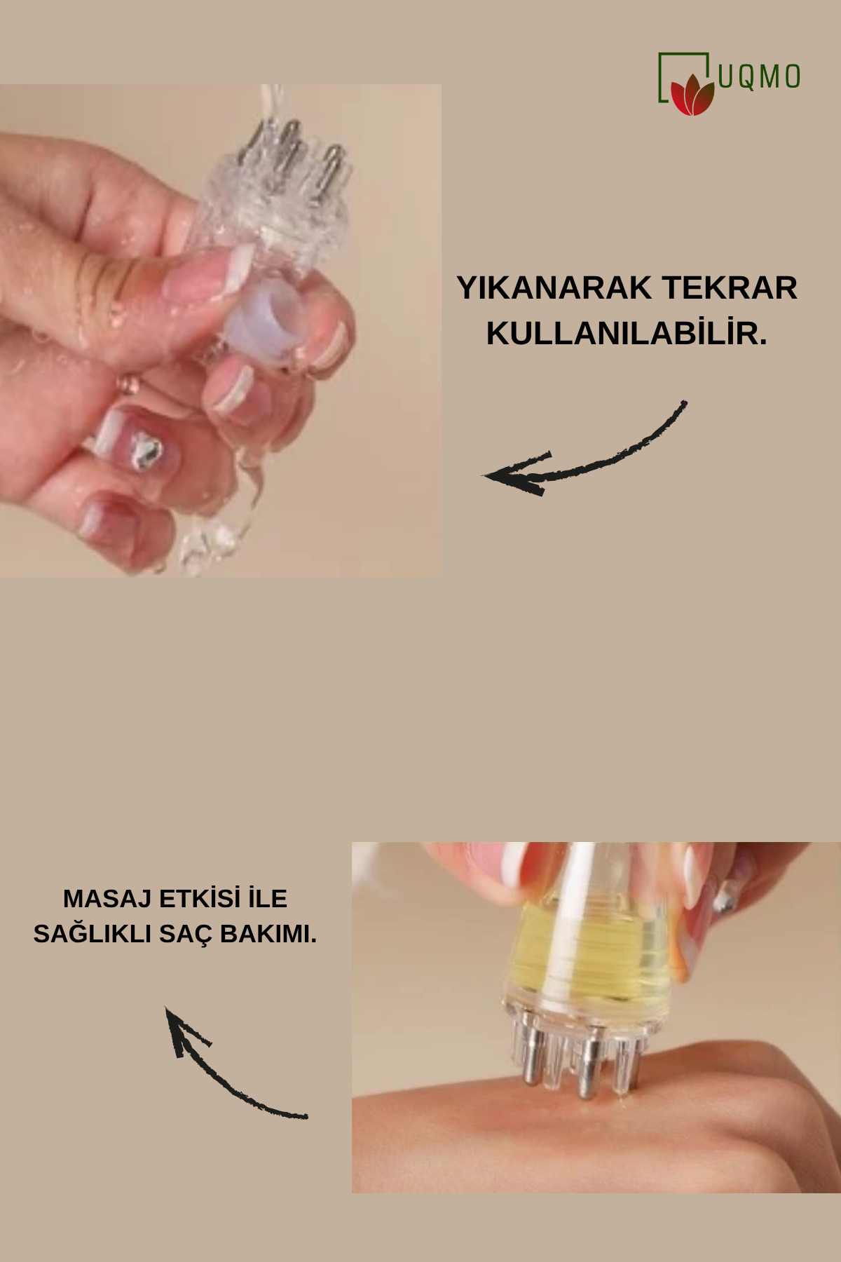 - Saç Serumu Aplikatörü, Saç Bakım Aleti (Seyahat Boy) 5.5cm — PM-PYR01123 — تصویر 5 از 6