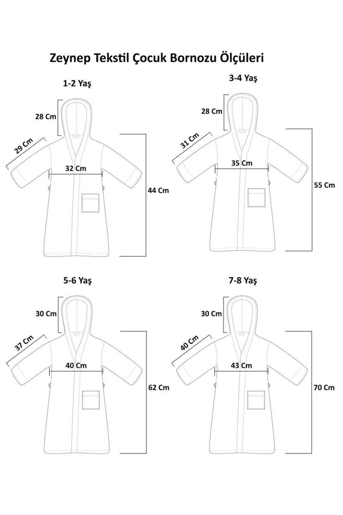 Zeynep Tekstil Sweet Pike Nakışlı Kız Çocuk Bornozu fotoğrafı 2 (önizleme)