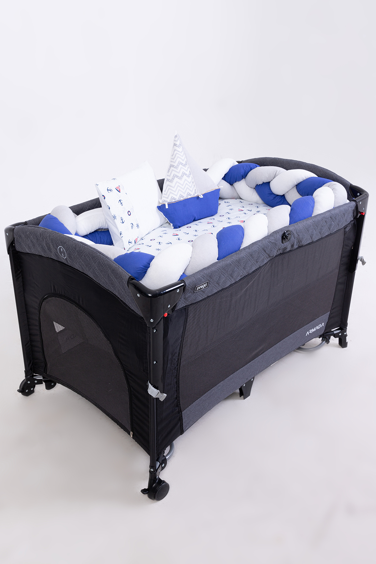 Cozibo Örgülü Park Beşik Uyku Seti Ahşap Örgülü Beşik Seti Tüm Beşiklere Uygun 70x110 70x120 70x130 60x120 fotoğrafı 5 (önizleme)