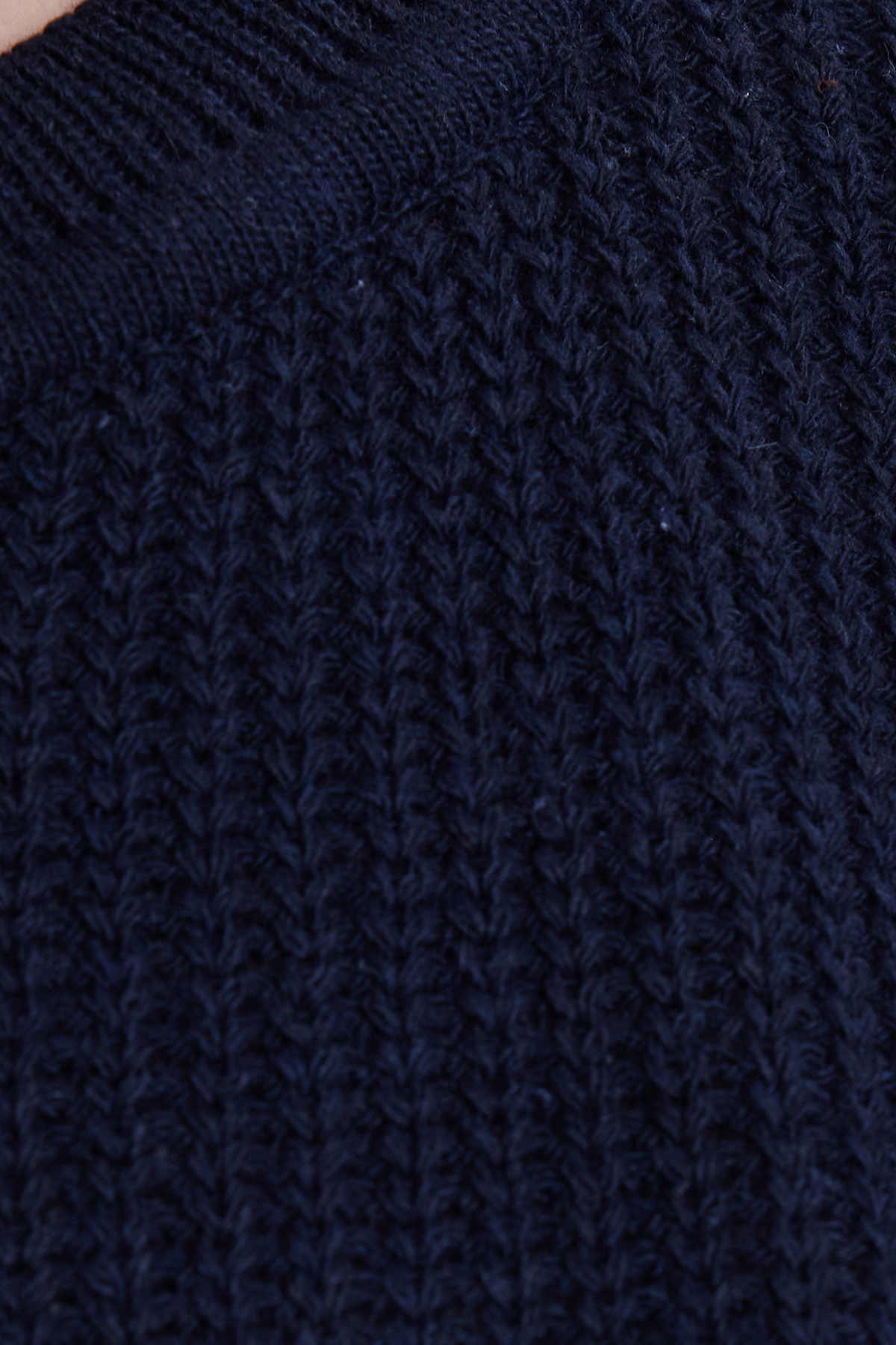 Tudors Kadın Oversize Geniş Kesim Örme Detaylı Bisiklet Yaka Lacivert Kazak görsel 6