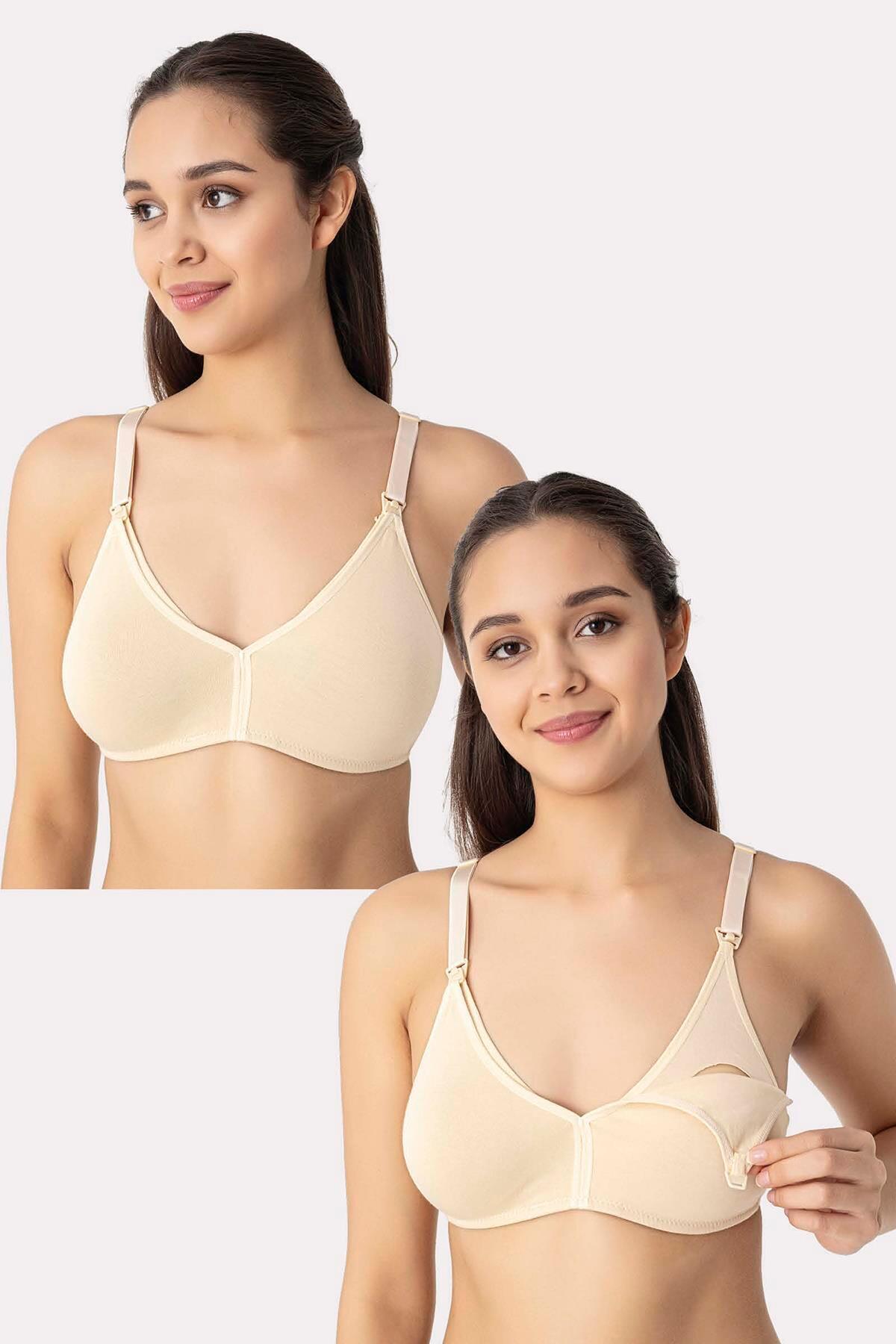 Arma Yıldız 2'li Paket Ten Emzirme Sütyeni Pamuklu Likralı