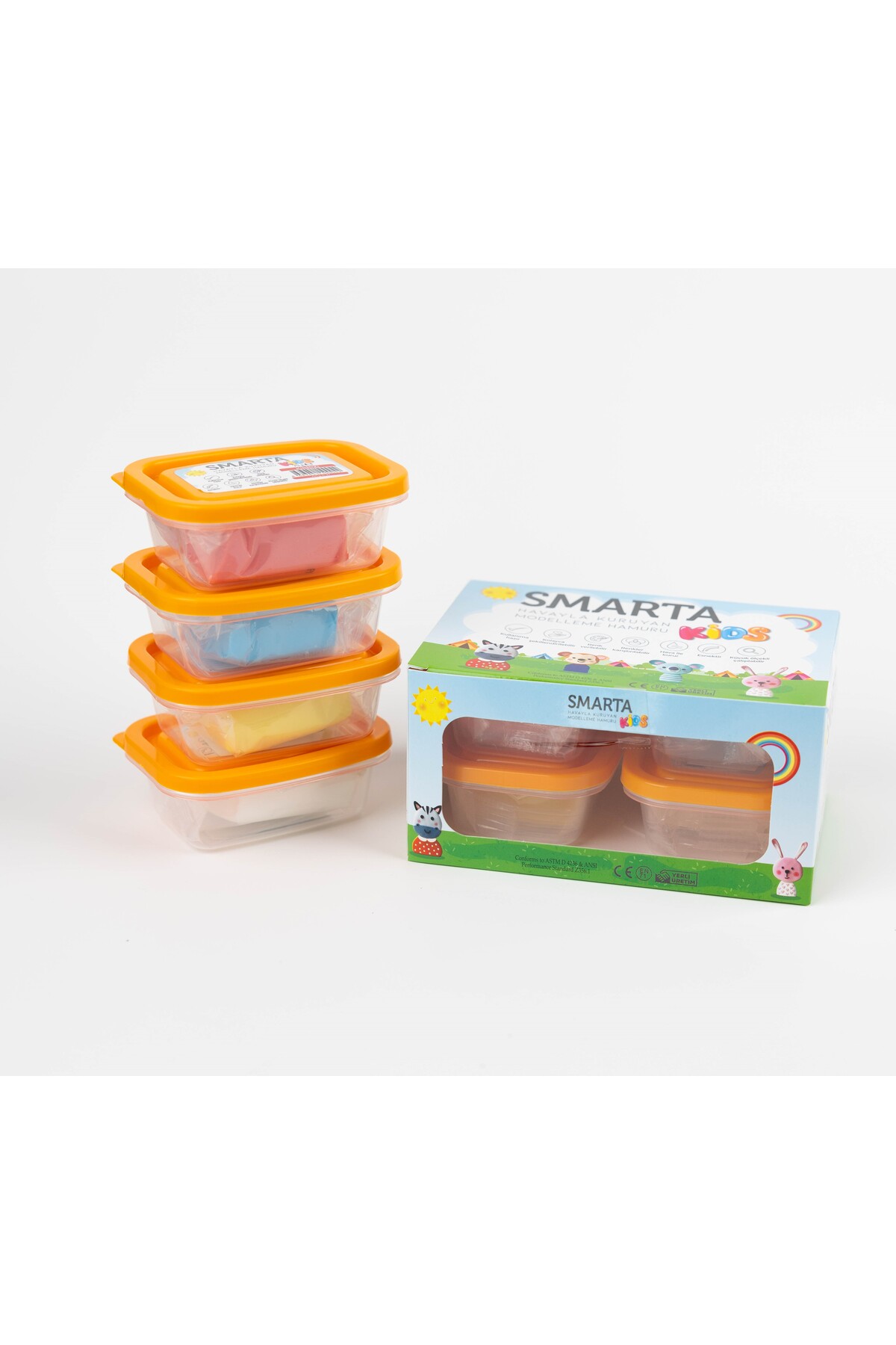 Smarta Kids Modelleme Hamuru Okul Seti - (4x70g)