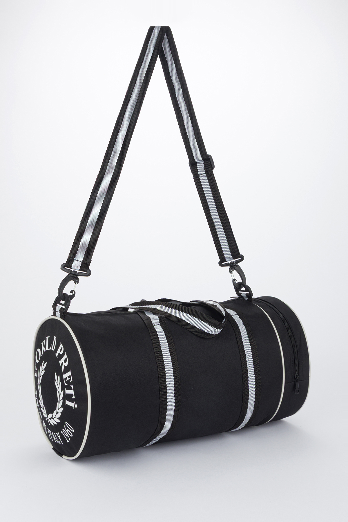 Butik  Silindir Sporcu Çantası Siyah Omuz Askılı Fitness Sp - Görsel 6