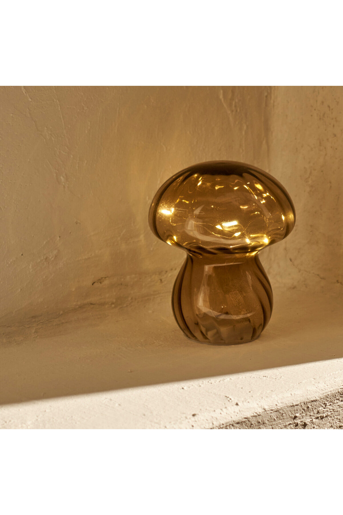 Bella Maison Mushroom Ledli Aydınlatma Amber (14x14x15 cm)