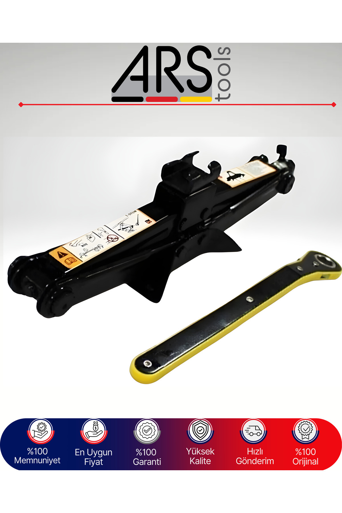 Ars Araba Kaldırma Oto Krikosu 1,5 Ton Makas Cırcır Otomatik Krik