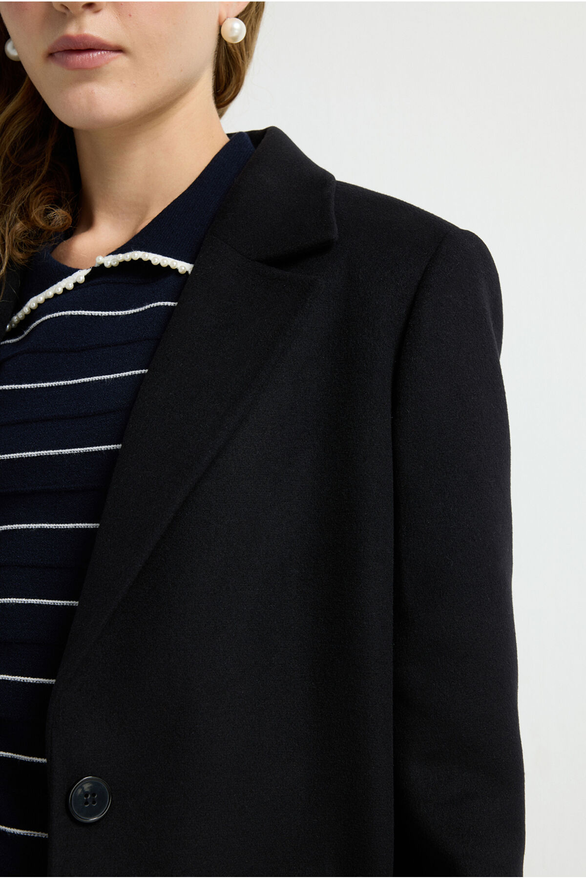 adL  Erkek Yaka Kaşe Kaban - Görsel 3