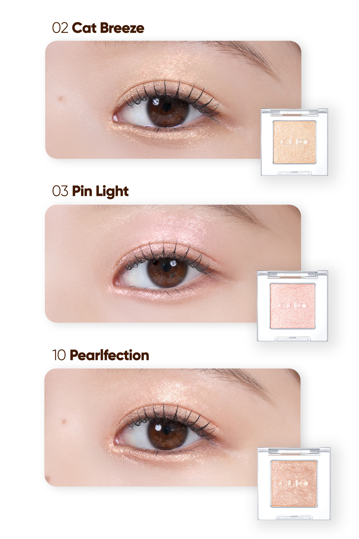 İnci Işıltılı Kremsi Dokuya Sahip Tekli Far CLIO Pro Single Shadow (23FW) (G02 Cat Breeze) — صورتی 111120 — تصویر 5 از 9