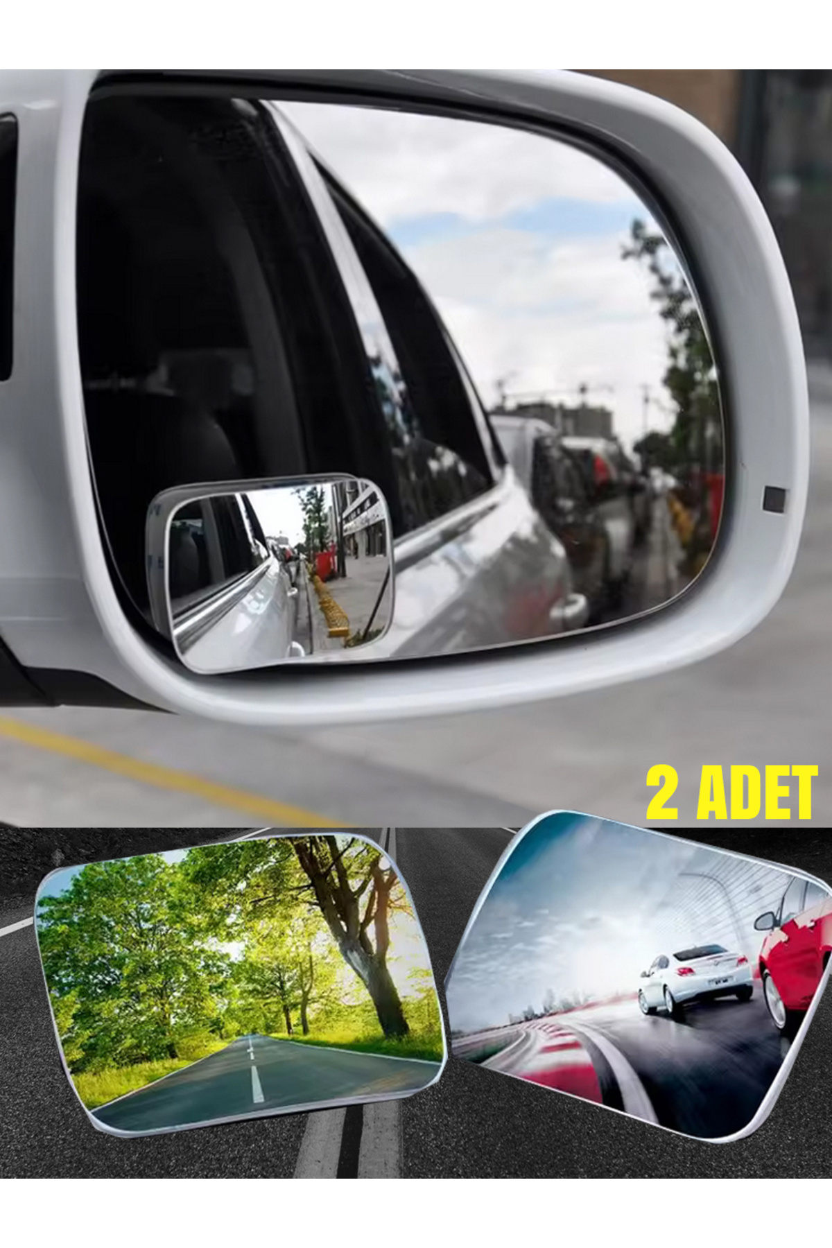 GD 24 Oto Kör Nokta Aynası Gerçek Ayna 70mm X40 Mm Oynar 2 Adet Yüksek Kalite Ve Şık Tasarım Qe